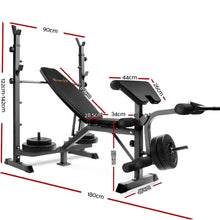 Load image into Gallery viewer, Everfit Multi-Station Weight Bench Press Fitness 48KG Barbell Set Benches Gym - Oceania Mart
