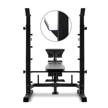 Load image into Gallery viewer, Everfit Multi-Station Weight Bench Press Fitness 58KG Barbell Set Incline Black - Oceania Mart
