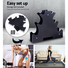 Load image into Gallery viewer, Everfit 6 Piece Dumbbell Weights Set 12kg with Stand
