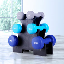 Load image into Gallery viewer, Everfit 6 Piece Dumbbell Weights Set 12kg with Stand
