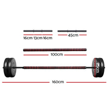 Load image into Gallery viewer, Everfit 42.5KG Barbell Set Weight Plates Bar Fitness Exercise Home Gym
