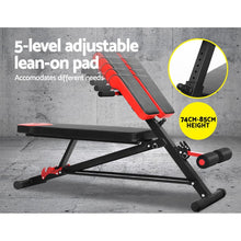 Load image into Gallery viewer, Everfit Adjustable Weight Bench Sit-up Fitness Flat Decline Home Gym Machine Steel Frame
