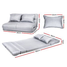 Load image into Gallery viewer, Lounge Sofa Bed Floor Recliner Chaise Folding Linen Farbric
