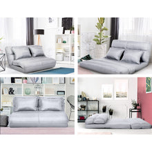 Load image into Gallery viewer, Lounge Sofa Bed Floor Recliner Chaise Folding Linen Farbric
