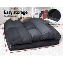 Load image into Gallery viewer, Artiss Lounge Sofa Bed Floor Recliner Chaise Chair Folding Adjustable Suede - Oceania Mart
