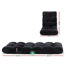 Load image into Gallery viewer, Artiss Lounge Sofa Floor Recliner Futon Chaise Folding Couch Black - Oceania Mart
