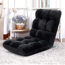 Load image into Gallery viewer, Artiss Lounge Sofa Floor Recliner Futon Chaise Folding Couch Black - Oceania Mart
