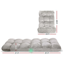 Load image into Gallery viewer, Artiss Lounge Sofa Floor Recliner Futon Chaise Folding Couch Grey - Oceania Mart
