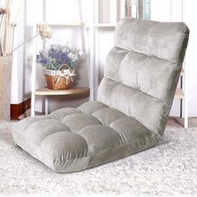 Load image into Gallery viewer, Artiss Lounge Sofa Floor Recliner Futon Chaise Folding Couch Grey - Oceania Mart
