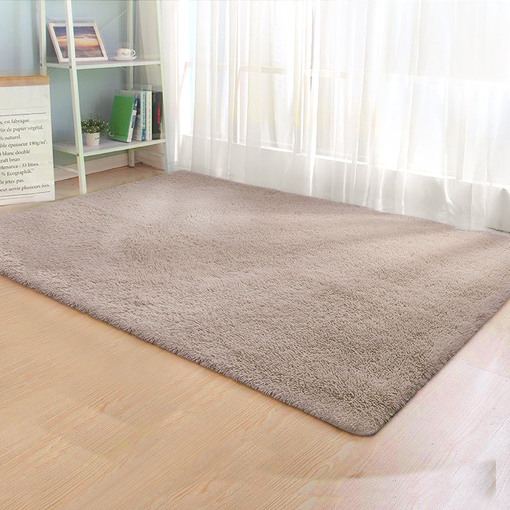 Artiss 140x200cm Floor Rugs Large Ultra Soft Shaggy Rug Carpet Mat Area Beige - Oceania Mart