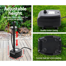Load image into Gallery viewer, Solar Pond Pump with Battery Garden Water Fountains Panel Kit LED Light 5 FT - Oceania Mart
