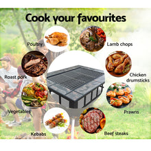 Load image into Gallery viewer, Fire Pit BBQ Grill Table Outdoor Garden Patio Camping Wood Charcoal Fireplace
