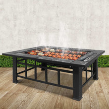 Load image into Gallery viewer, Fire Pit BBQ Grill Table Outdoor Garden Patio Camping Wood Charcoal Fireplace
