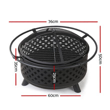 Load image into Gallery viewer, Fire Pit BBQ Grill Smoker Portable Outdoor Fireplace Patio Heater Pits 30&quot;
