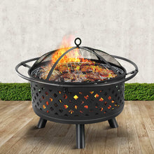 Load image into Gallery viewer, Fire Pit BBQ Grill Smoker Portable Outdoor Fireplace Patio Heater Pits 30&quot;
