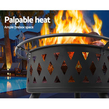 Load image into Gallery viewer, Fire Pit BBQ Charcoal Grill Ring Portable Outdoor Kitchen Fireplace 32&quot;
