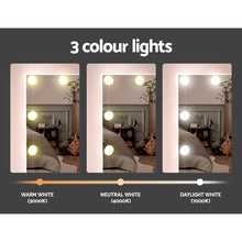 Load image into Gallery viewer, Artiss Dressing Table LED 10 Bulbs Makeup Mirror Stool Set Vanity Desk White
