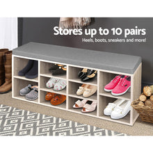 Load image into Gallery viewer, Artiss Bench Wooden Shoe Rack Storage

