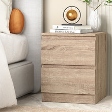 Load image into Gallery viewer, Bedside Tables Drawers Side Table Bedroom Furniture Nightstand Wood Lamp
