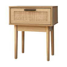 Load image into Gallery viewer, Artiss Bedside Tables Table 1 Drawer Storage Cabinet Rattan Wood Nightstand - Oceania Mart
