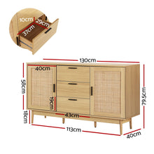 Load image into Gallery viewer, Buffet Sideboard Rattan Furniture Cabinet Storage Hallway Table Kitchen
