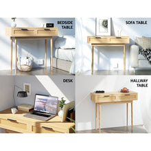 Load image into Gallery viewer, Rattan Console Table Drawer Storage Hallway Tables Drawers
