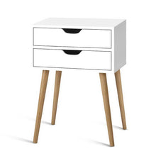 Load image into Gallery viewer, Bedside Tables Drawers Side Table Nightstand Wood Storage Cabinet White
