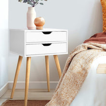 Load image into Gallery viewer, Bedside Tables Drawers Side Table Nightstand Wood Storage Cabinet White
