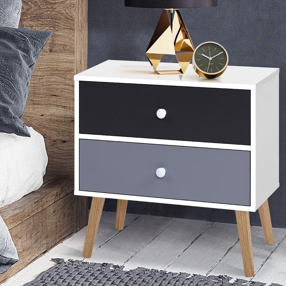 Bedside Tables Drawers Side Table Nightstand Lamp Side Storage Cabinet