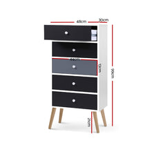 Load image into Gallery viewer, Artiss Chest of Drawers Dresser Table Tallboy Storage Cabinet Furniture Bedroom
