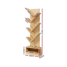 Load image into Gallery viewer, Display Shelf 7-Shelf Tree Bookshelf Book Storage Rack Bookcase Natural

