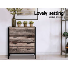 Load image into Gallery viewer, Chest of Drawers Tallboy Dresser Storage Cabinet Industrial Rustic
