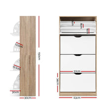 Load image into Gallery viewer, Artiss 48 Pairs Shoe Cabinet Rack Organiser Storage Shelf Wooden - Oceania Mart
