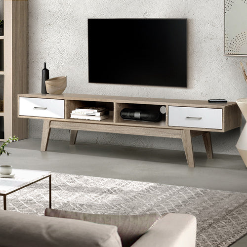 Artiss TV Cabinet Entertainment Unit Stand Storage Drawer Scandinavian 180cm Oak - Oceania Mart
