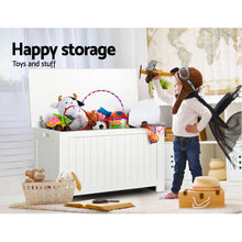 Load image into Gallery viewer, Keezi Kids Wooden Toy Chest Storage Blanket Box White Children Room Organiser
