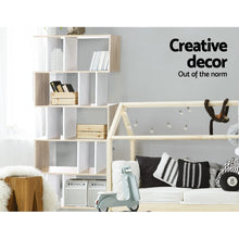 Load image into Gallery viewer, Artiss 5 Tier Display Book Storage Shelf Unit - White Brown - Oceania Mart
