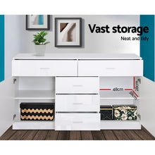 Load image into Gallery viewer, Artiss Buffet Sideboard Cabinet High Gloss Storage Dresser Table Cupboard White - Oceania Mart
