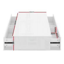 Load image into Gallery viewer, Modern Coffee Table 4 Storage Drawers High Gloss Living Room Furniture White
