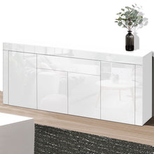 Load image into Gallery viewer, Artiss Buffet Sideboard Cabinet High Gloss Storage 4 Doors Cupboard Hall White

