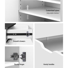 Load image into Gallery viewer, Artiss Shoe Cabinet Shoes Storage Rack High Gloss Organiser Cupboard White
