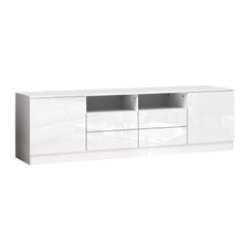 Load image into Gallery viewer, Artiss 180cm TV Cabinet Stand Entertainment Unit High Gloss Furniture 4 Storage Drawers White - Oceania Mart
