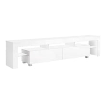 Load image into Gallery viewer, Artiss TV Cabinet Entertainment Unit Stand RGB LED Gloss Furniture 2 Drawers 200cm White - Oceania Mart
