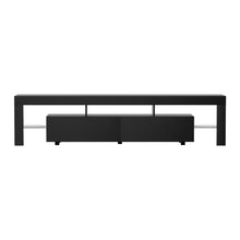 Load image into Gallery viewer, TV Cabinet Entertainment Unit Stand RGB LED Gloss Furniture 200cm Black
