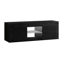 Load image into Gallery viewer, Artiss 130cm RGB LED TV Stand Cabinet Entertainment Unit Gloss Furniture Black - Oceania Mart
