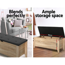 Load image into Gallery viewer, Artiss Storage Ottoman Blanket Box Leather Bench Foot Stool Chest Toy Oak Couch
