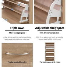 Load image into Gallery viewer, Artiss Shoe Cabinet Shoes Storage Rack Organiser 60 Pairs Wood Shelf Drawer
