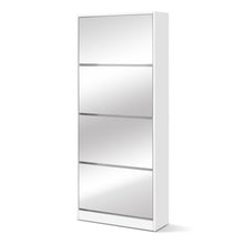 Load image into Gallery viewer, Artiss Shoe Cabinet Mirror Shoes Storage Rack Organiser 60 Pairs Cupboard Shelf
