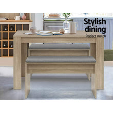 Load image into Gallery viewer, Artiss Dining Bench NATU Upholstery Seat Stool Chair Cushion Kitchen Furniture Oak 90cm
