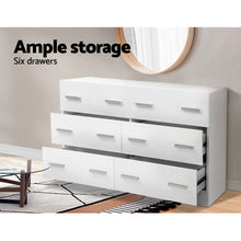 Load image into Gallery viewer, 6 Chest of Drawers Cabinet Dresser Tallboy Lowboy Storage Bedroom White
