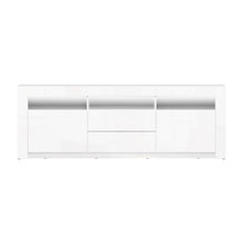 Load image into Gallery viewer, Artiss TV Cabinet Entertainment Unit Stand RGB LED High Gloss Furniture Storage Drawers Shelf 200cm White - Oceania Mart
